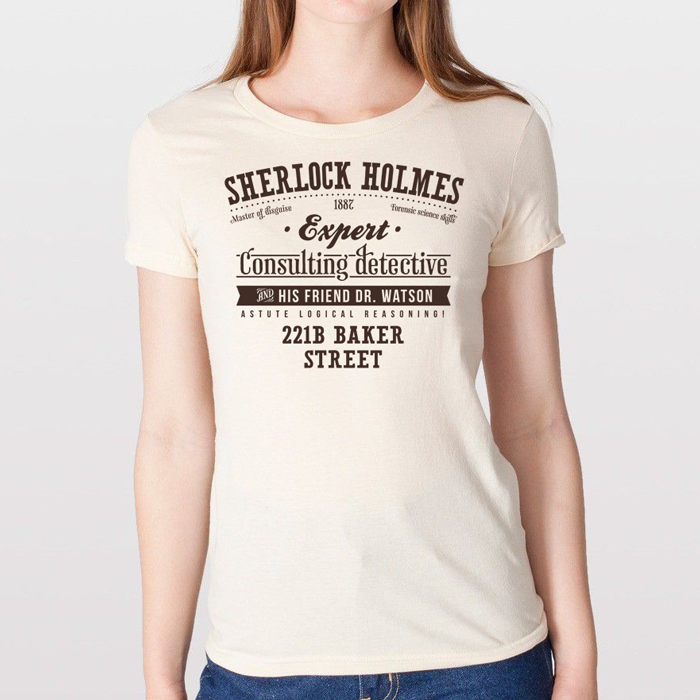 Consulting Detective Sherlock Holmes' vintage advertisement.